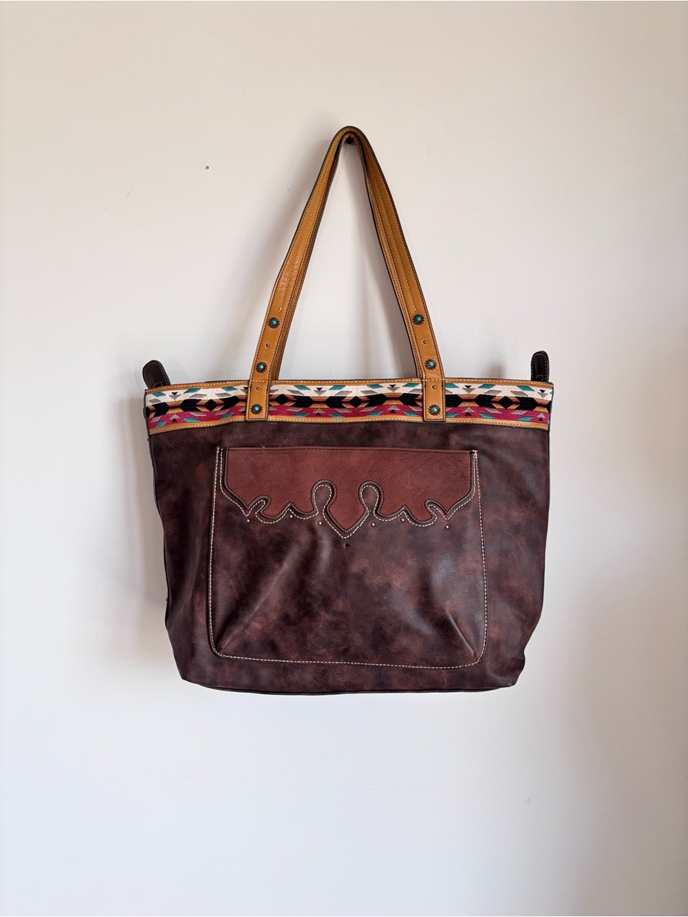 Tony Lama Southwest Embroidered Western Concealed Carry Tote Bag